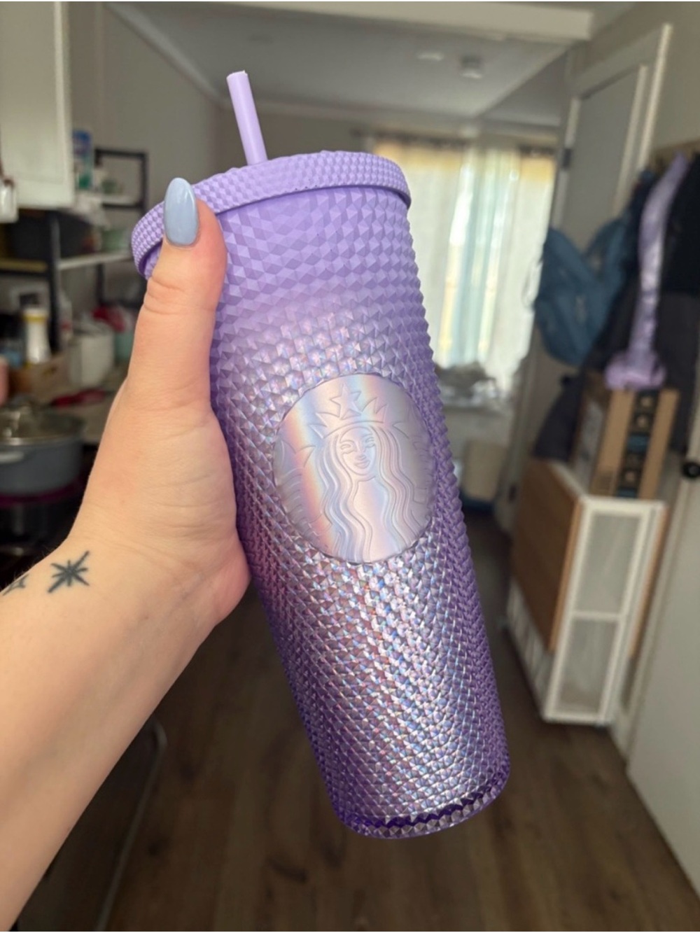 Starbucks Purple Studded Tumbler with Straw